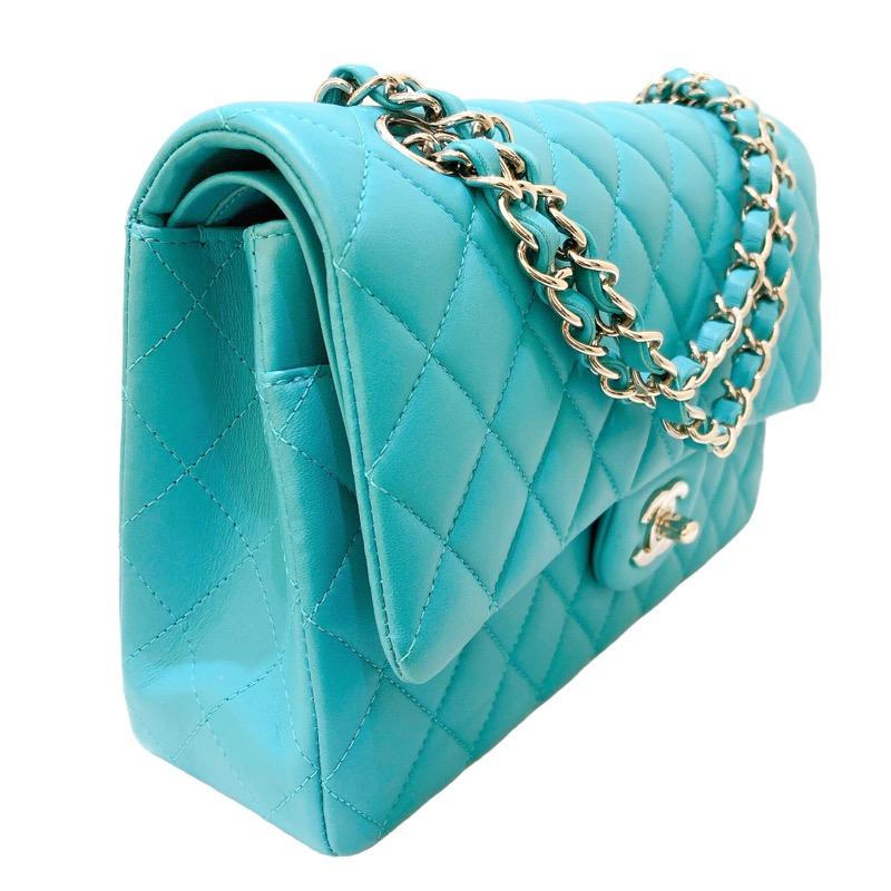 シャネル CHANEL マトラッセ25 A01112 ブルー/シルバー金具 レディース ショルダーバッグ