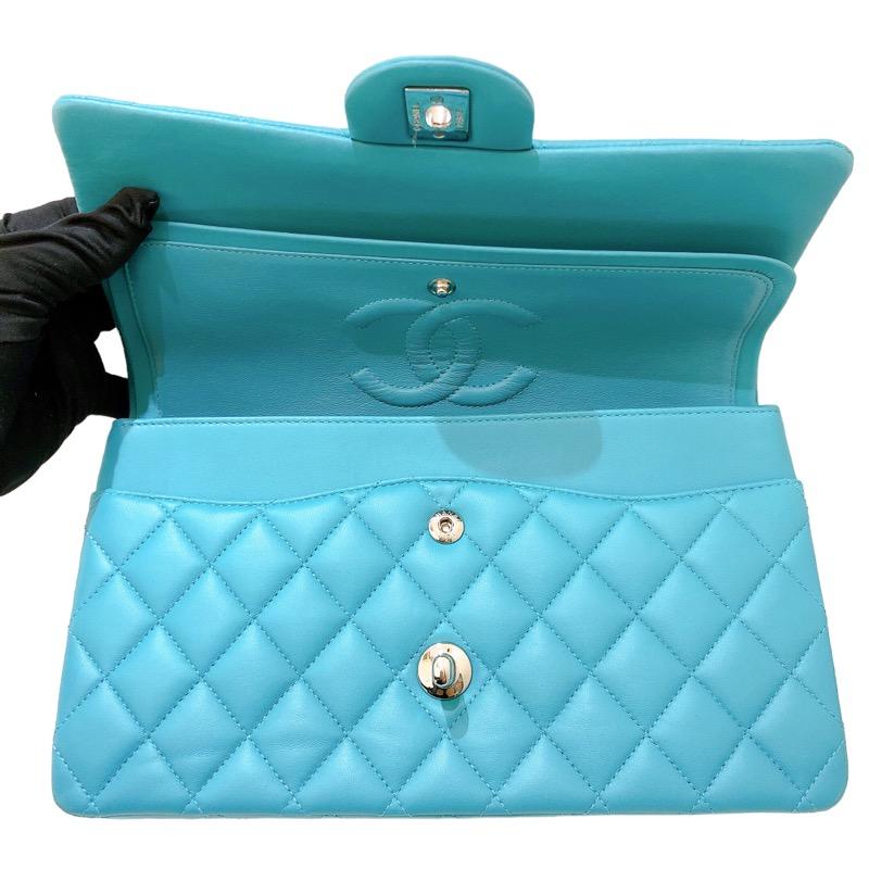 シャネル CHANEL マトラッセ25 A01112 ブルー/シルバー金具 レディース ショルダーバッグ