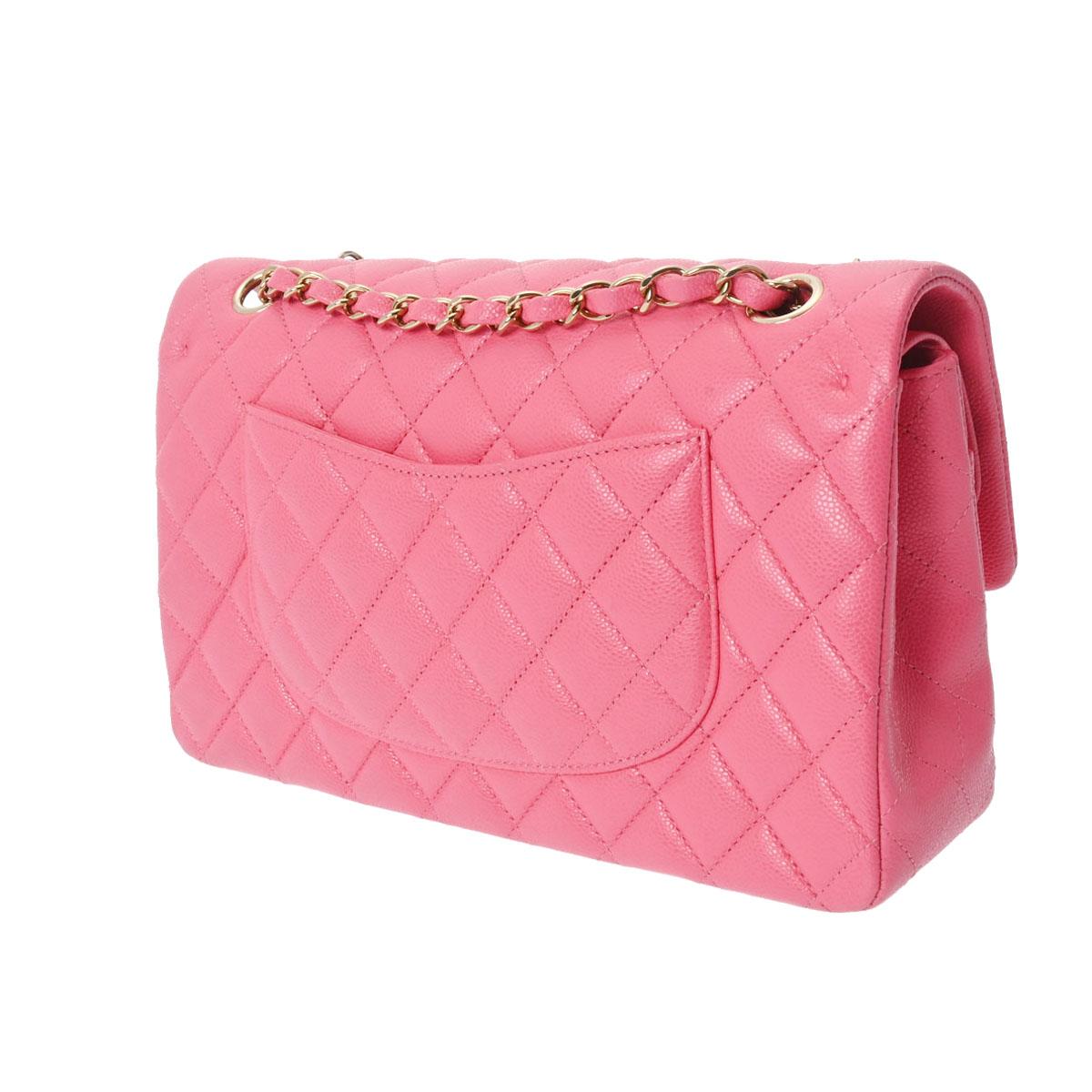 シャネル CHANEL マトラッセ クラシック レディース ショルダーバッグ 25cm ピンク ゴールド金具 A01112