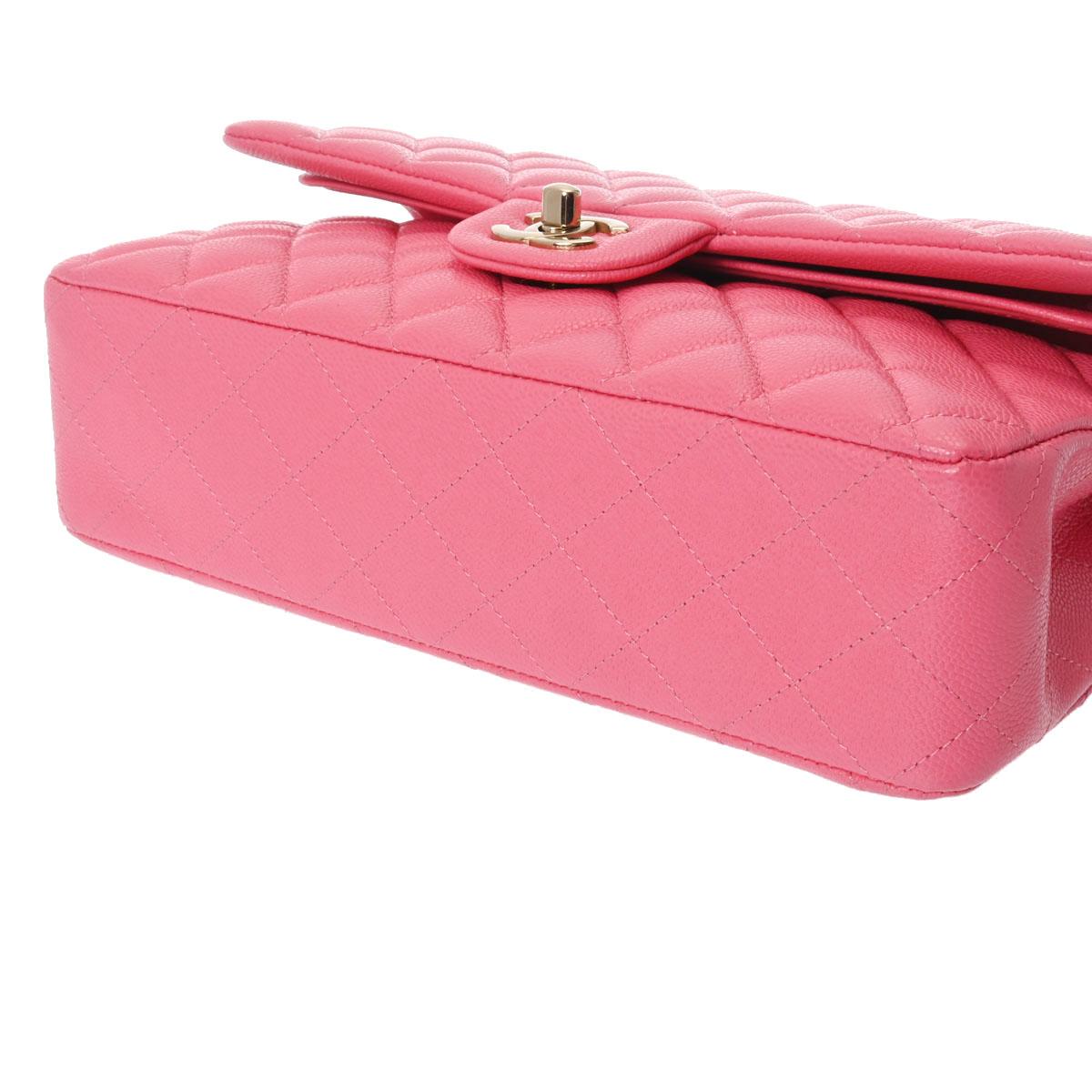 シャネル CHANEL マトラッセ クラシック レディース ショルダーバッグ 25cm ピンク ゴールド金具 A01112