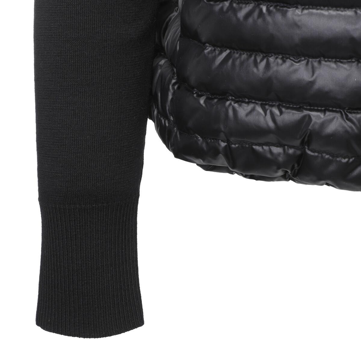 モンクレール MONCLER ダウンジャケット ダウン切り替え カーディガン ブラック 9b00017 m1131 999