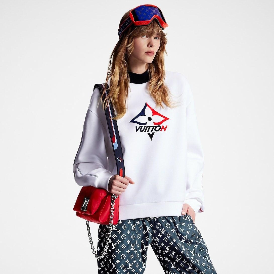 Louis Vuitton LVスノーフレークセーター 白 LVロゴ 1AC2ID