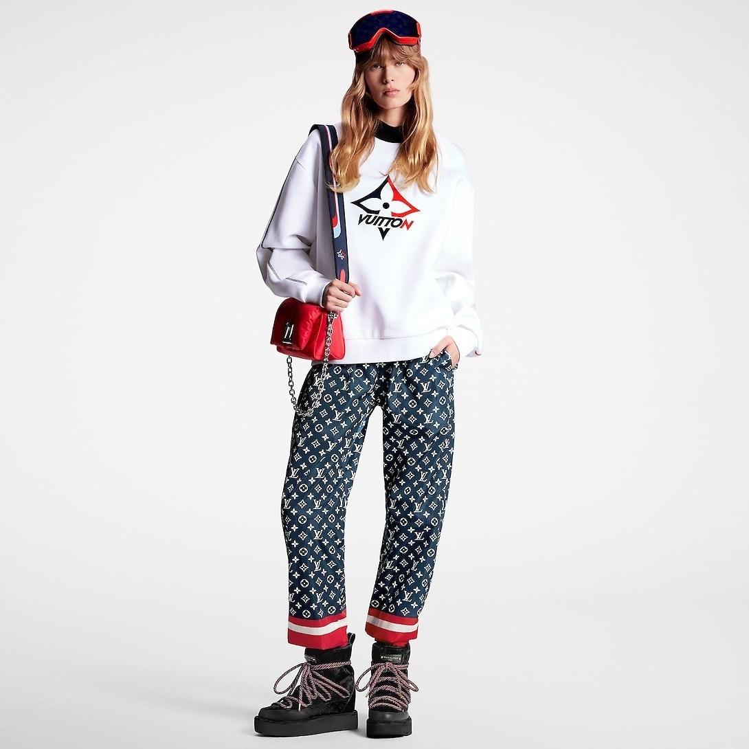 Louis Vuitton LVスノーフレークセーター 白 LVロゴ 1AC2ID