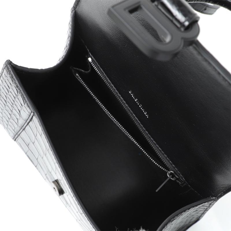 バレンシアガ ハンドバッグ 2WAY ブラック レディース ギフト プレゼント レザー 本革HOURGLASS アワーグラス S 593546 1lr67 1000 