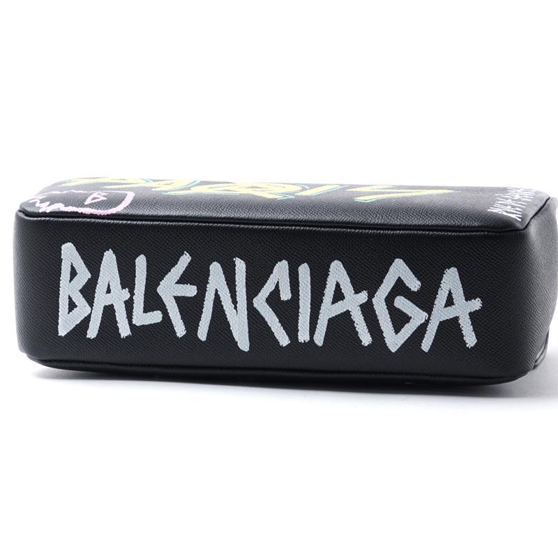 バレンシアガ ショルダーバッグ ブラック レディース ギフト プレゼント レザー 本革 グラフティBB ROUND M GRAFFIT 516921 0otan 8486