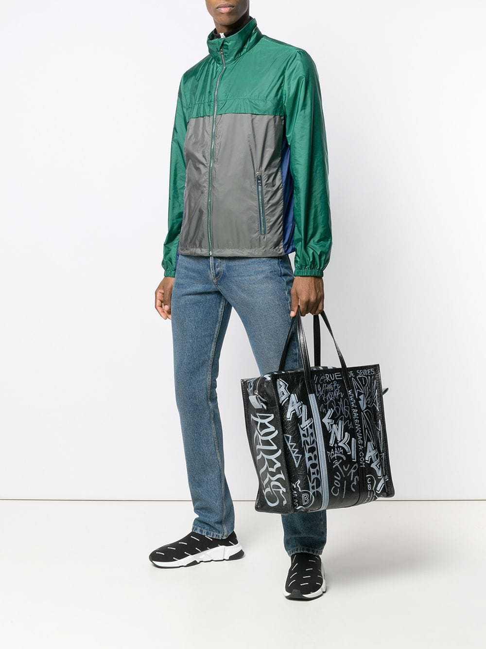 バレンシアガ BALENCIAGA Bazar グラフィティ トートバッグ 480792 0FE0N 1090