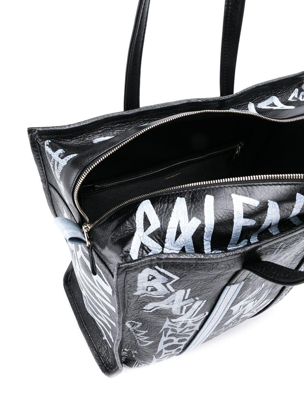 バレンシアガ BALENCIAGA Bazar グラフィティ トートバッグ 480792 0FE0N 1090