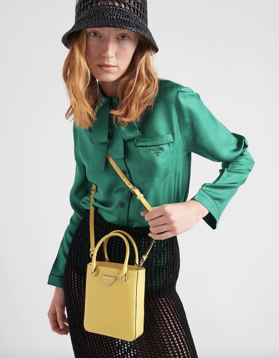 プラダ PRADA スモール ブラッシュドレザー トートバッグ 1BA331_ZO6_F0ZNZ_V_OOO