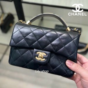 CHANEL トップハンドル ミニ フラップバッグ AS4679 B15558 94305