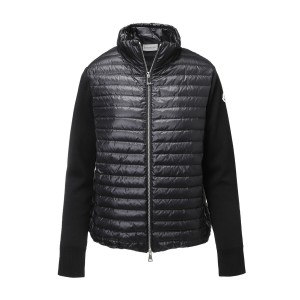 モンクレール MONCLER ダウンジャケット ダウン切り替え カーディガン ブラック 9b00017 m1131 999