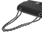 シャネル CHANEL マトラッセ25 ブラック シルバー金具 キャビアスキン レディース チェーンショルダーバッグ A01112