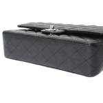 シャネル CHANEL マトラッセ25 ブラック シルバー金具 キャビアスキン レディース チェーンショルダーバッグ A01112