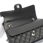 シャネル CHANEL マトラッセ25 ブラック シルバー金具 キャビアスキン レディース チェーンショルダーバッグ A01112