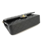 シャネル CHANEL マトラッセ 25 チェーン ショルダーバッグ レザー ブラック ゴールド 金具 A01112