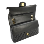 シャネル CHANEL マトラッセ 25 チェーン ショルダーバッグ レザー ブラック ゴールド 金具 A01112
