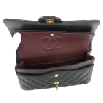 シャネル CHANEL マトラッセ 25 チェーン ショルダーバッグ レザー ブラック ゴールド 金具 A01112