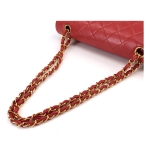 シャネル CHANEL マトラッセ 25 チェーン ショルダーバッグ レザー レッド ヴィンテージ ゴールド 金具 A01112