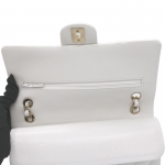 CHANEL シャネル クラシック ハンドバッグ ホワイト ゴールド金具 キャビアスキン A01112