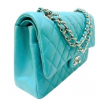 シャネル CHANEL マトラッセ25 A01112 ブルー/シルバー金具 レディース ショルダーバッグ
