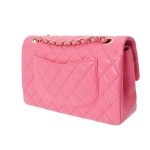 シャネル CHANEL マトラッセ クラシック レディース ショルダーバッグ 25cm ピンク ゴールド金具 A01112