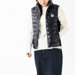 モンクレール MONCLER ダウンベスト ジレ ブルー bakuro 1a00087 595zj 778
