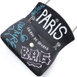 バレンシアガ ショルダーバッグ ブラック レディース ギフト プレゼント レザー 本革 グラフティBB ROUND M GRAFFIT 516921 0otan 8486