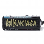 バレンシアガハンドバッグ 2WAY ブラック レディース レザー 本革 ギフト プレゼント GRAFFITI CLASSIC MINI CITY 300295 0fe1t 1060​