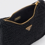プラダ代引 PRADA Re-Edition 2005 ラフィアショルダーバッグ クロシェバッグ 1BH204_2A2T_F0002_V_V9L