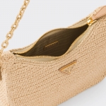 プラダ PRADA Re-Edition 2005 ラフィアショルダーバッグ クロシェバッグ 1BH204_2A2T_F0018_V_V9L