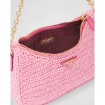 プラダ PRADA Re-Edition 2005 ラフィアショルダーバッグ クロシェバッグ 1BH204_2A2T_F0442_V_V9L