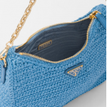 プラダ激安 PRADA Re-Edition 2005 ラフィアショルダーバッグ クロシェバッグ 1BH204_2A2T_F0076_V_V9L
