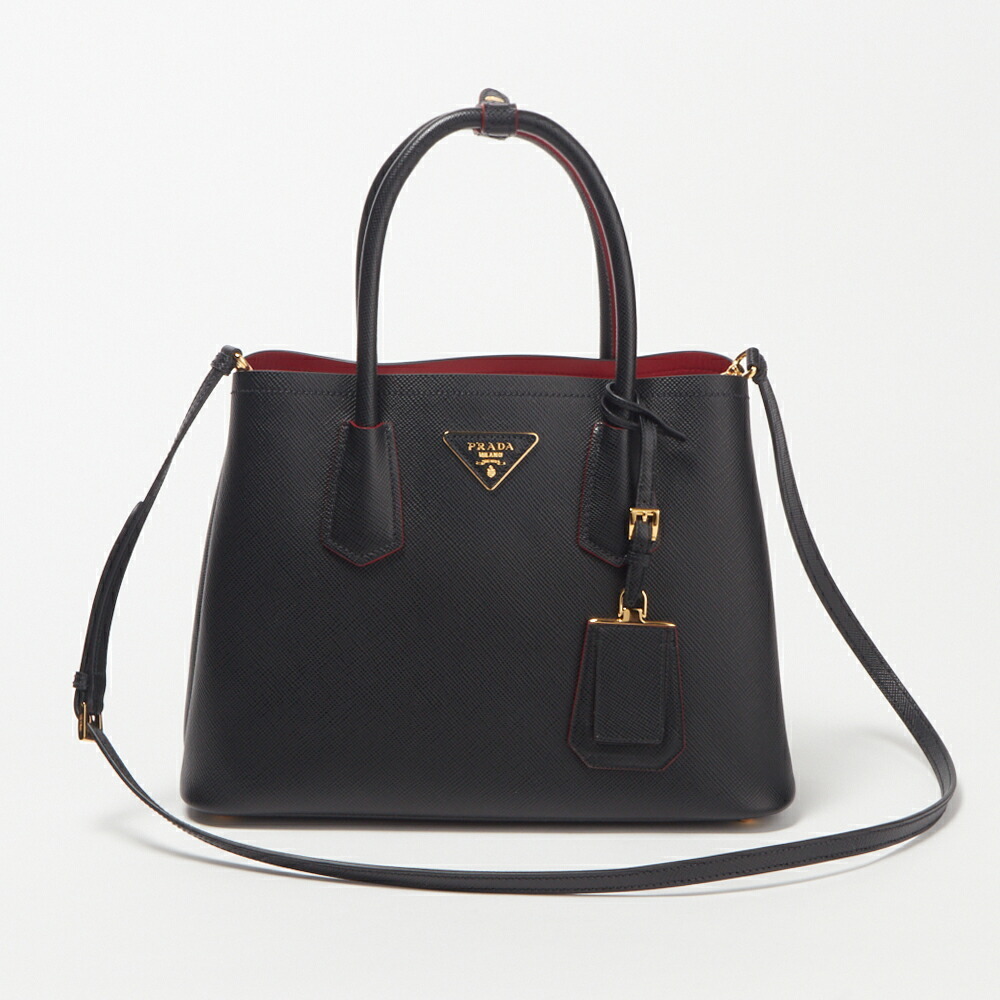 プラダ PRADA 2WAYバッグ ドゥーブレ スモールバッグ ブラック 1BG887 2A4A OOO F0LJ4