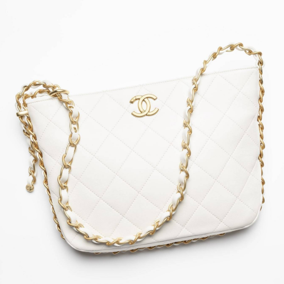 シャネル激安 CHANEL ラージ ホーボー バッグ ホワイト AS4450 B14393 10601
