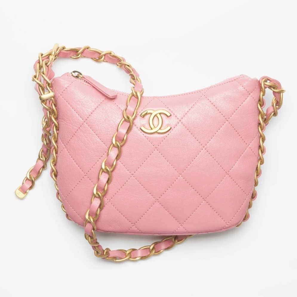 シャネル シャイニーラムスキン CHANEL ホーボーバッグ AS4443 B14393 NR646