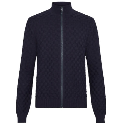 LOUIS VUITTON ダミエ シグネチャー ジップスルーカーディガン 1AAU01