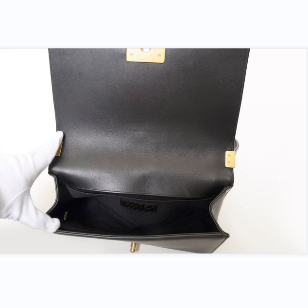 シャネル激安 CHANEL ボーイシャネル25 マトラッセ チェーンショルダー ラムスキン 黒 ブラック ゴールド金具 A67086