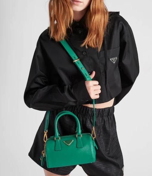プラダ激安 PRADA ショルダーバッグ 2Wayバッグ レザー マンゴー 1BB846_NZV_F0458_V_XOO