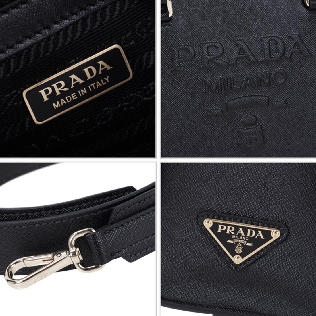 プラダ PRADA ミディアムサフィアーノレザー ハンドバッグ カードケース 1BA337_NZV_F0002_V_XOA