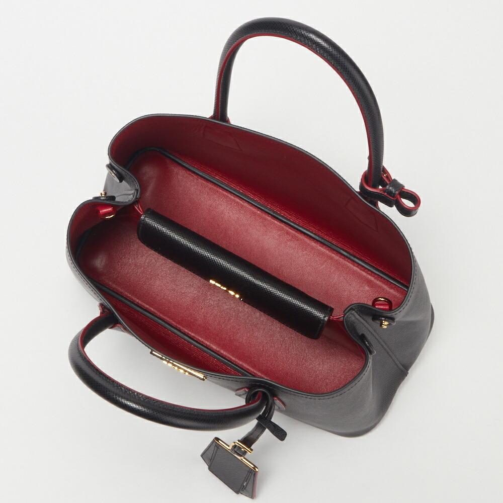 プラダ PRADA 2WAYバッグ ドゥーブレ スモールバッグ ブラック 1BG887 2A4A OOO F0LJ4