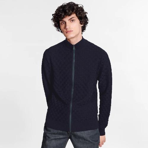 LOUIS VUITTON ダミエ シグネチャー ジップスルーカーディガン 1AAU01