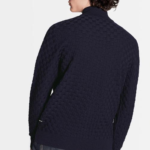LOUIS VUITTON ダミエ シグネチャー ジップスルーカーディガン 1AAU01
