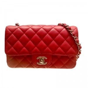 シャネル激安 CHANEL ミニマトラッセ20 レッド レザー キャビアスキン レディース ショルダーバッグA69900