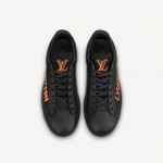 LOUIS VUITTON ルクセンブルグ レザースニーカー ブラック 1A9JCN
