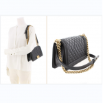 シャネル激安 CHANEL ボーイシャネル25 マトラッセ チェーンショルダー ラムスキン 黒 ブラック ゴールド金具 A67086