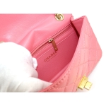 シャネル CHANEL 2.55 チェーン ショルダーバッグ レザー ピンク AS0874