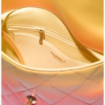 シャネル CHANEL ラージ ホーボー バッグ オレンジ&イエロー AS4632 B15040 NT620