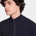 LOUIS VUITTON ダミエ シグネチャー ジップスルーカーディガン 1AAU01