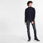 LOUIS VUITTON ダミエ シグネチャー ジップスルーカーディガン 1AAU01