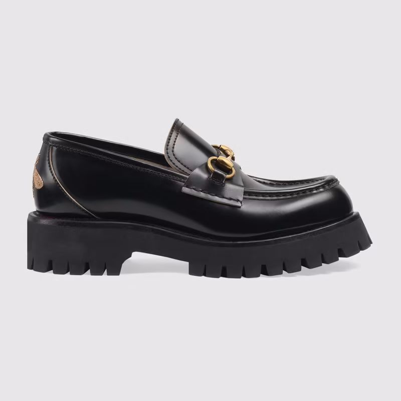グッチ GUCCI レザー ラグソール 〔ホースビット〕ローファー 577236 DS800 1000