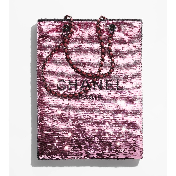 シャネル CHANEL スパンコールトートバッグ AS4856 B16494 NY079